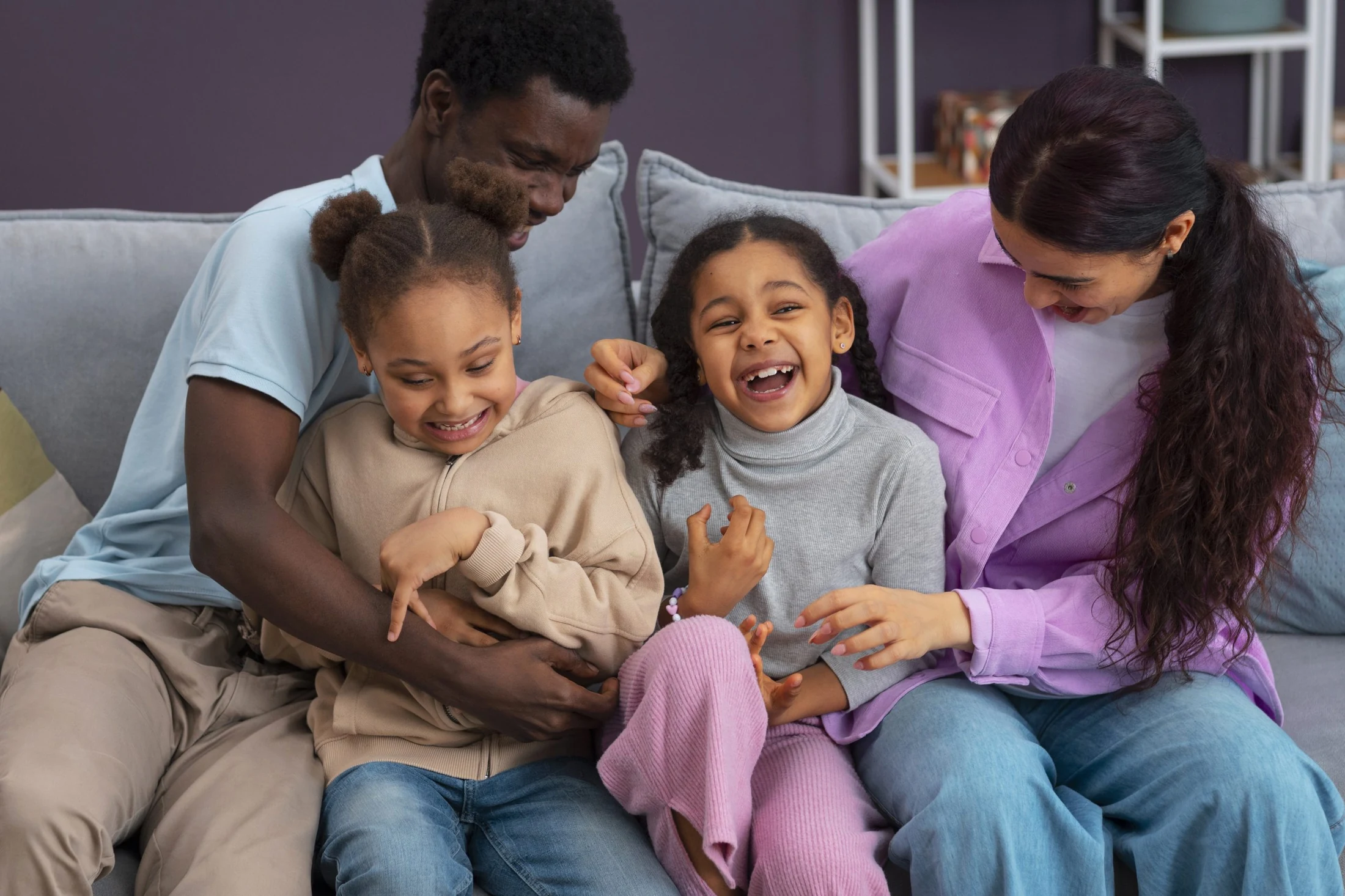 A family enjoying their Royal Modern Homes residence